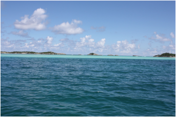 Turquoise waters, Elizabeth Harbour, Exuma, Bahamas