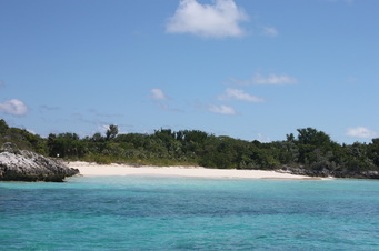 Deserted beach, Stocking Island, Exuma, Bahamas