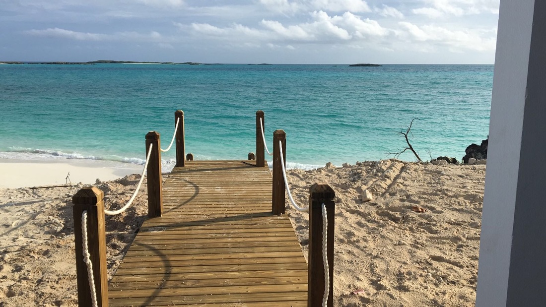 Beach walk way - The Salt House, Exuma Bahamas